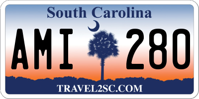 SC license plate AMI280