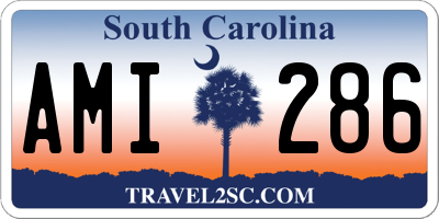 SC license plate AMI286