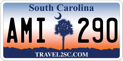 SC license plate AMI290
