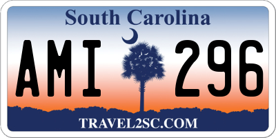 SC license plate AMI296