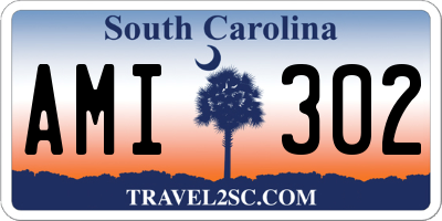 SC license plate AMI302