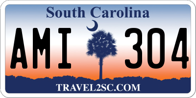 SC license plate AMI304