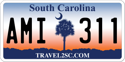 SC license plate AMI311