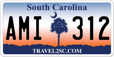 SC license plate AMI312