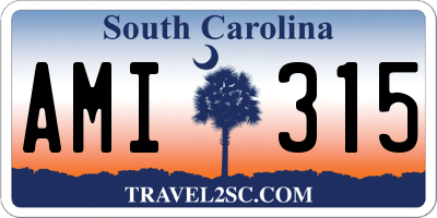 SC license plate AMI315