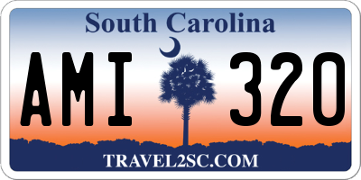 SC license plate AMI320