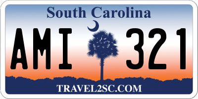 SC license plate AMI321