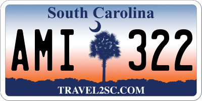 SC license plate AMI322