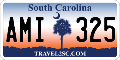 SC license plate AMI325
