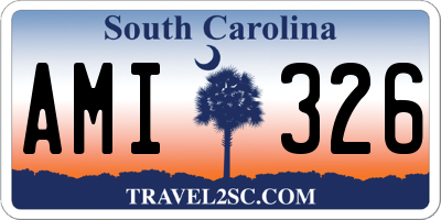 SC license plate AMI326