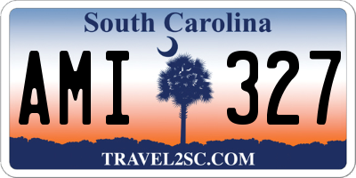 SC license plate AMI327