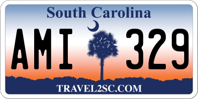 SC license plate AMI329