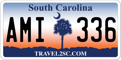 SC license plate AMI336