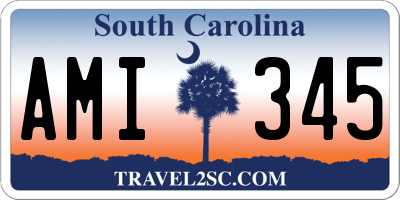 SC license plate AMI345