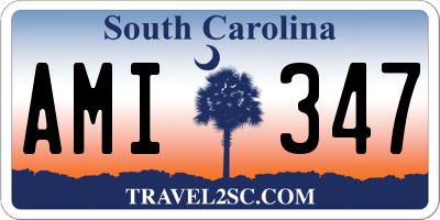 SC license plate AMI347