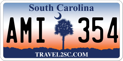SC license plate AMI354