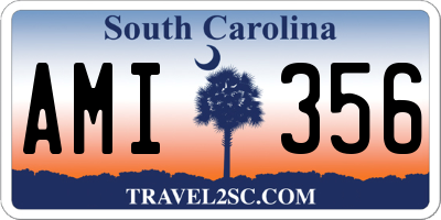 SC license plate AMI356