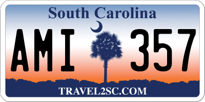 SC license plate AMI357