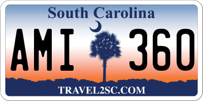 SC license plate AMI360