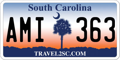SC license plate AMI363