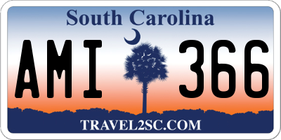SC license plate AMI366