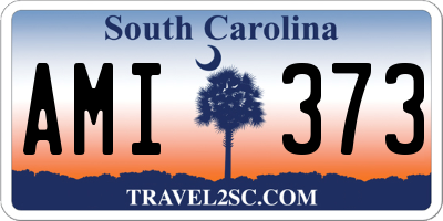 SC license plate AMI373