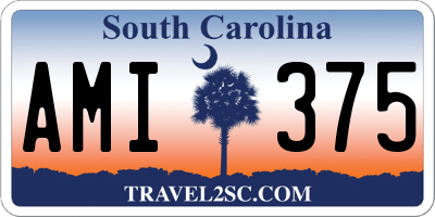 SC license plate AMI375