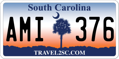 SC license plate AMI376