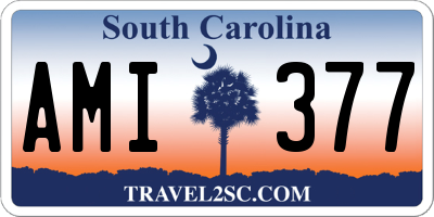 SC license plate AMI377