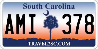SC license plate AMI378
