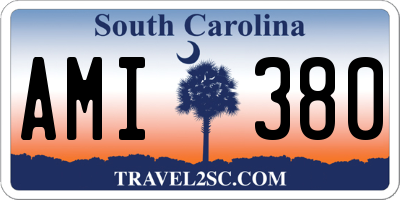 SC license plate AMI380
