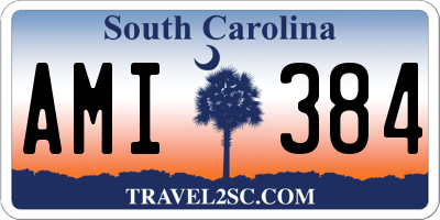 SC license plate AMI384