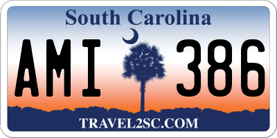 SC license plate AMI386