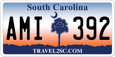 SC license plate AMI392