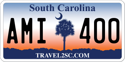 SC license plate AMI400