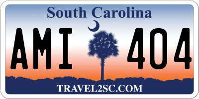SC license plate AMI404