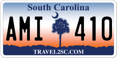SC license plate AMI410