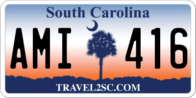 SC license plate AMI416