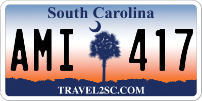 SC license plate AMI417