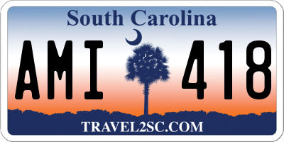 SC license plate AMI418
