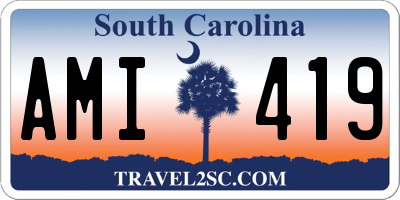 SC license plate AMI419