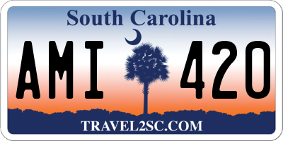 SC license plate AMI420