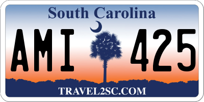 SC license plate AMI425