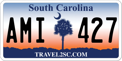 SC license plate AMI427