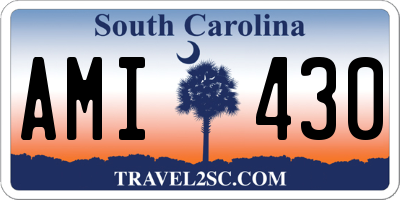SC license plate AMI430