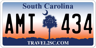 SC license plate AMI434