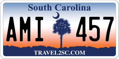 SC license plate AMI457