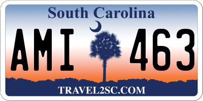 SC license plate AMI463