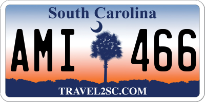 SC license plate AMI466