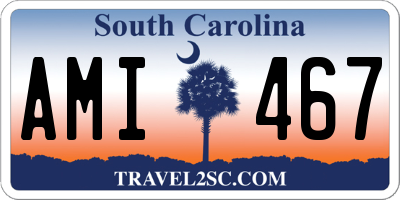 SC license plate AMI467